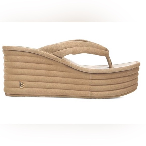 VERONICA BEARD Suede Geno Sandal in Sand - Picture 12 of 12